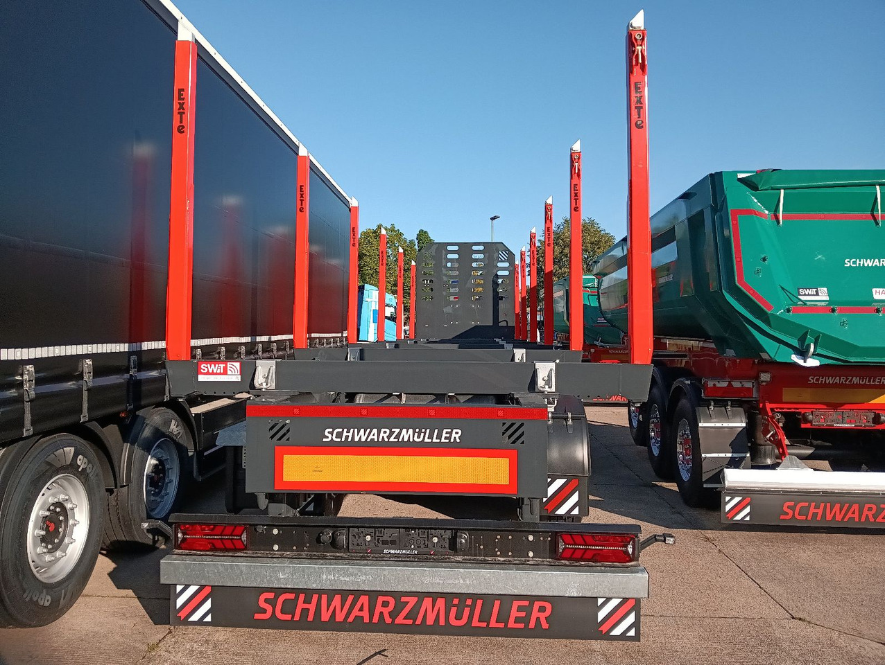 Schwarzmüller 3-A Rungensattel 6xExte144S 5560kg NEU sofort Schwarzmüller 3-A Rungensattel 6xExte144S 5560kg NEU sofort - Semirimorchio trasporto legname: foto 2 Schwarzmüller 3-A Rungensattel 6xExte144S 5560kg NEU sofort Schwarzmüller 3-A Rungensattel 6xExte144S 5560kg NEU sofort - Semirimorchio trasporto legname: foto 2
