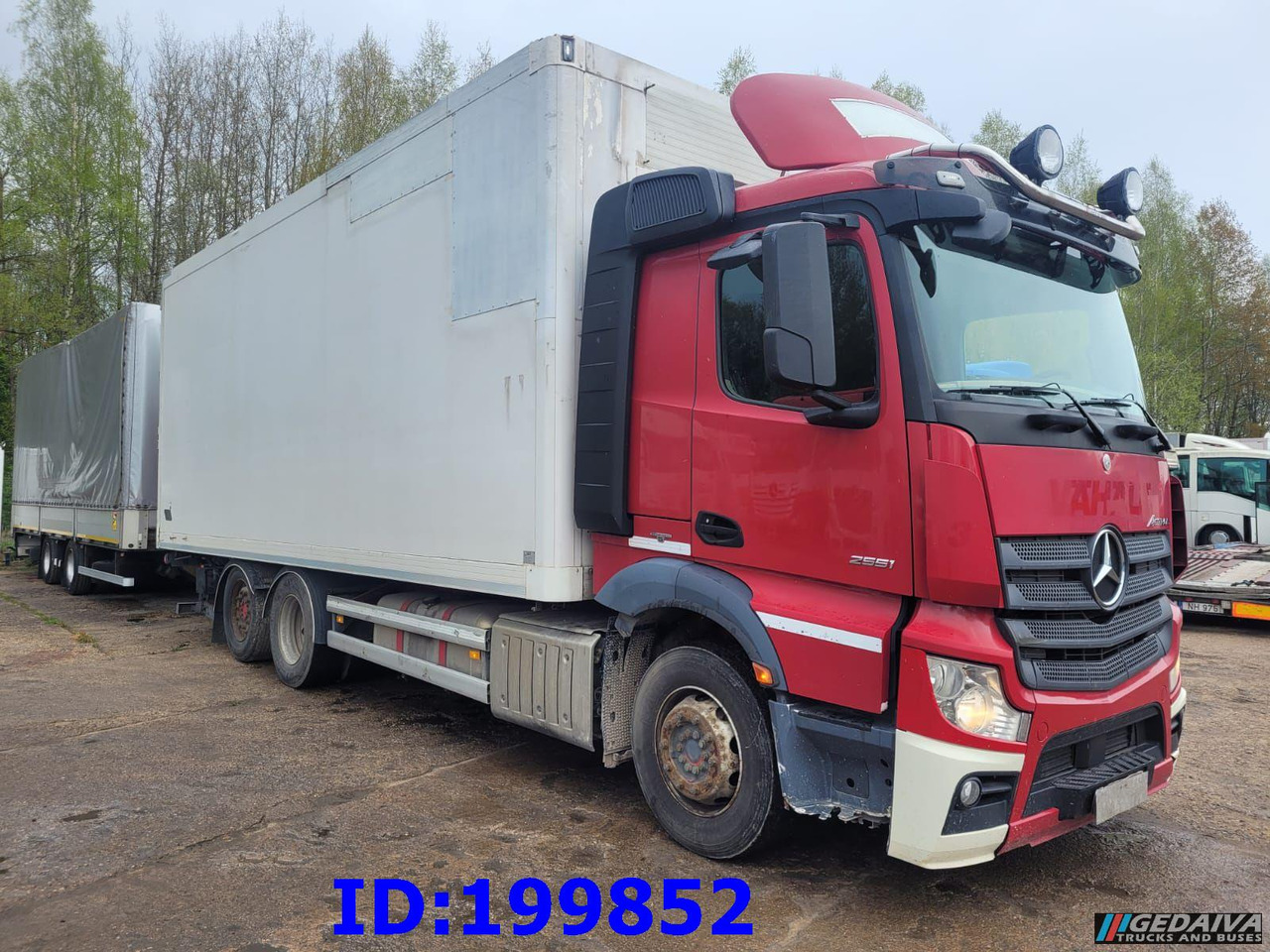 MERCEDES-BENZ Actros 2551 6x2 Euro5 + tilt trailer - Autocarro furgonato: foto 1 MERCEDES-BENZ Actros 2551 6x2 Euro5 + tilt trailer - Autocarro furgonato: foto 1