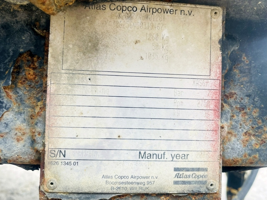 Atlas Copco XAS 67DDG (4069) - Compressore d'aria: foto 3 Atlas Copco XAS 67DDG (4069) - Compressore d'aria: foto 3