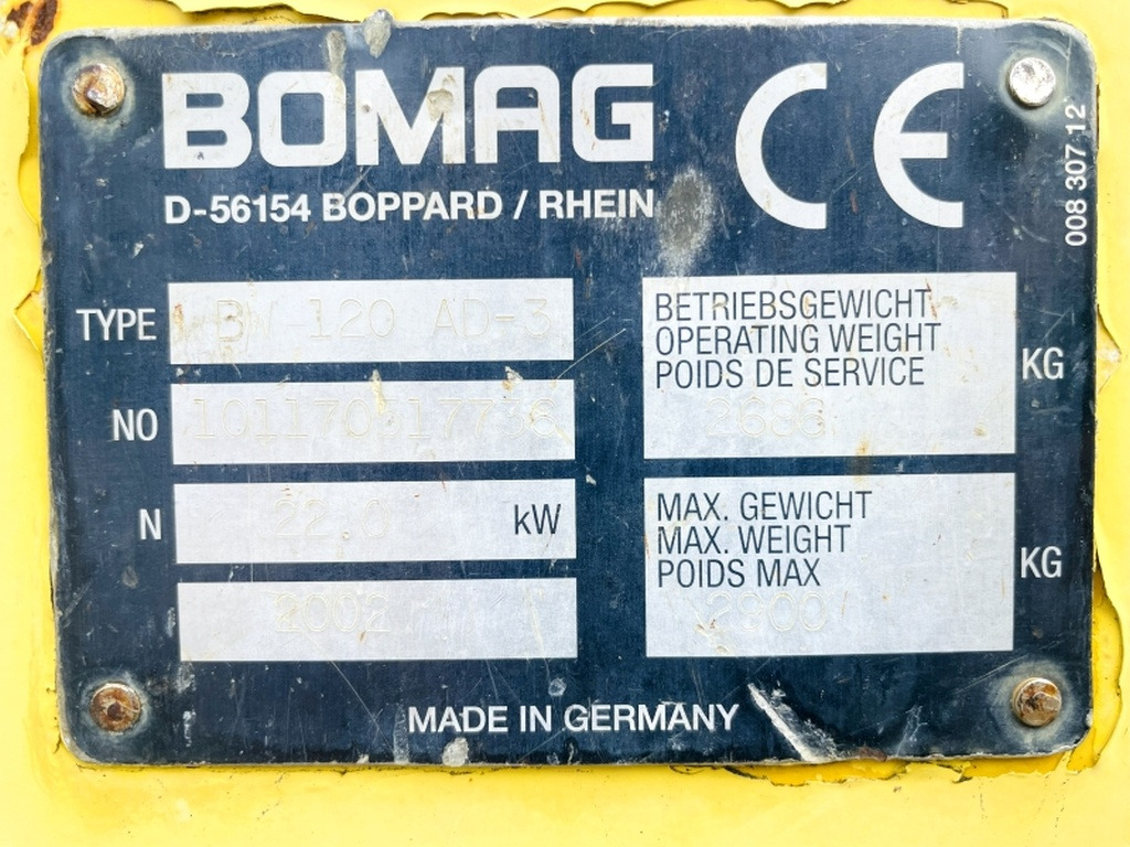 Bomag BW120 AD-3 (4046) - Rullo stradale: foto 3 Bomag BW120 AD-3 (4046) - Rullo stradale: foto 3