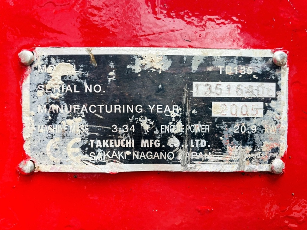 Takeuchi TB135 (4056) - Miniescavatore: foto 3 Takeuchi TB135 (4056) - Miniescavatore: foto 3