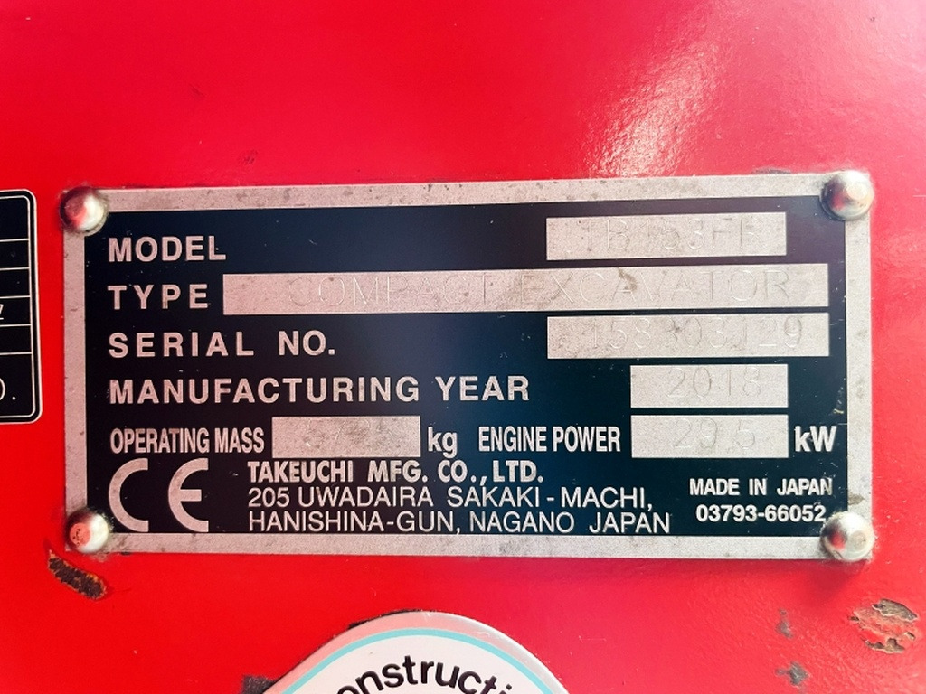 Takeuchi TB153FR (4100) - Miniescavatore: foto 3 Takeuchi TB153FR (4100) - Miniescavatore: foto 3