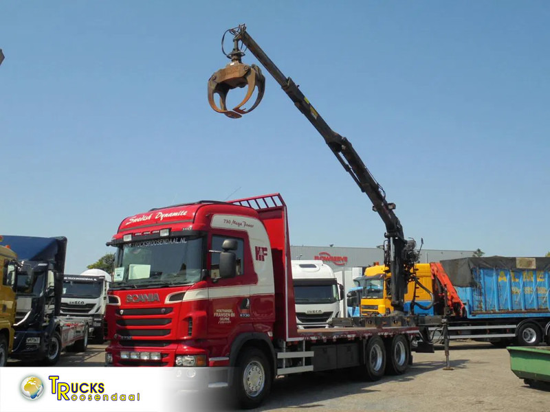 Scania R730 V8 + Euro 5 + Loglift 115Z + 6X4 - Autocarro con pianale/ Cassone fisso: foto 1 Scania R730 V8 + Euro 5 + Loglift 115Z + 6X4 - Autocarro con pianale/ Cassone fisso: foto 1