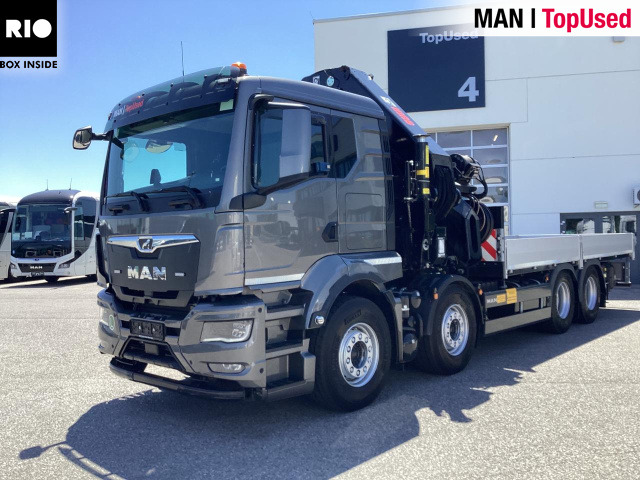 MAN TGS 35.510 8x4 BL CH HIAB X-HiPro 858 E 8 - Autocarro con pianale/ Cassone fisso, Camion con gru: foto 1 MAN TGS 35.510 8x4 BL CH HIAB X-HiPro 858 E 8 - Autocarro con pianale/ Cassone fisso, Camion con gru: foto 1