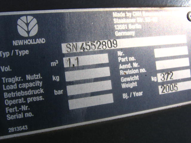 New Holland 4552809 - Benna per pala: foto 1 New Holland 4552809 - Benna per pala: foto 1