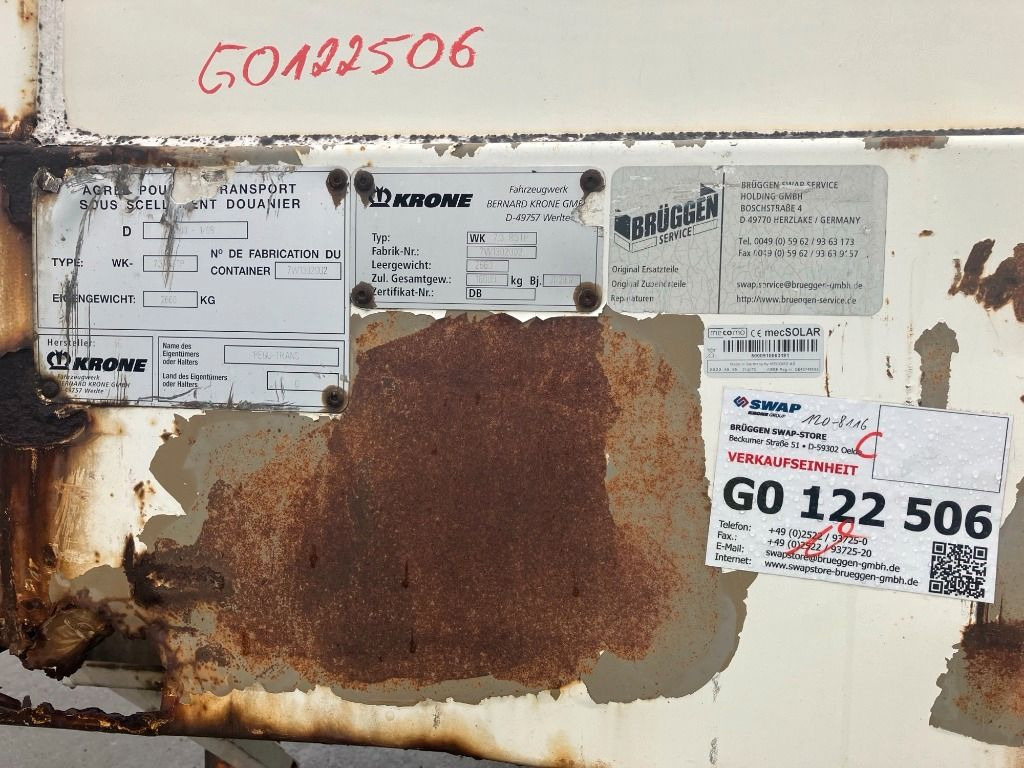 Cassa - furgone Krone Wechselbrücke Koffer: foto 7 Cassa - furgone Krone Wechselbrücke Koffer: foto 7