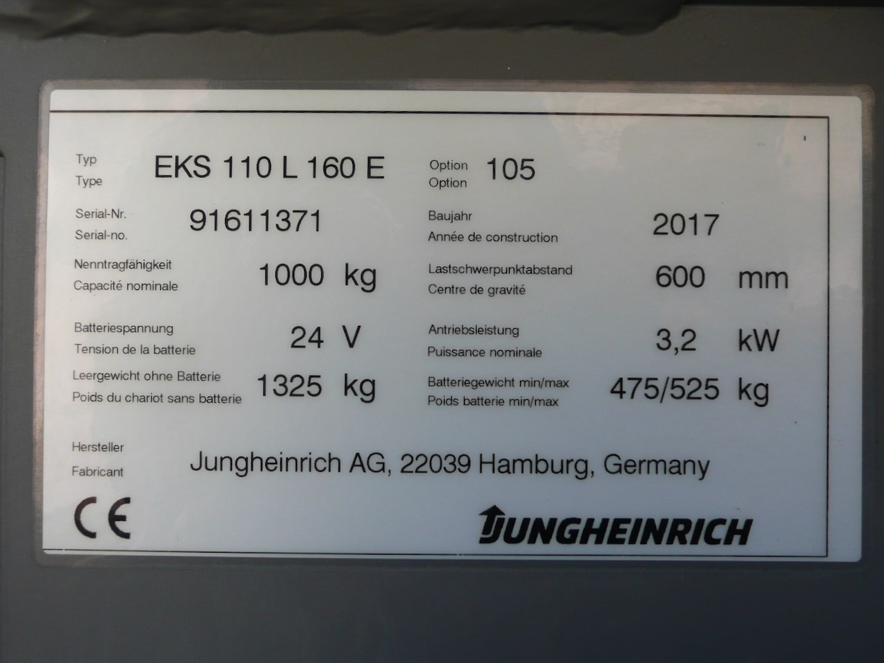 Commissionatore Jungheinrich EKS 110 L 160 E: foto 8