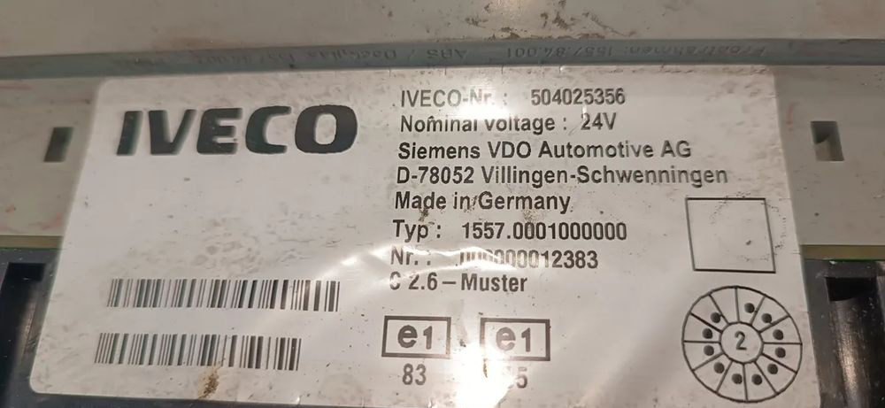 Zegary Licznik IVECO STRALIS 504025356 - Sistema elettrico per Camion: foto 2 Zegary Licznik IVECO STRALIS 504025356 - Sistema elettrico per Camion: foto 2