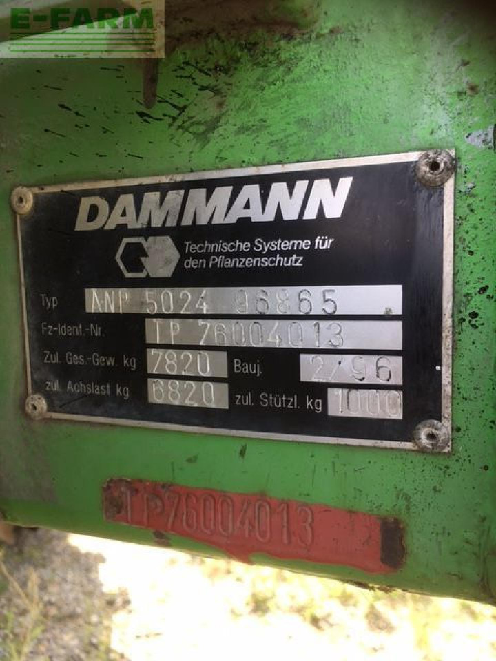 Dammann anp 5024 - Polverizzatore trainato: foto 4 Dammann anp 5024 - Polverizzatore trainato: foto 4