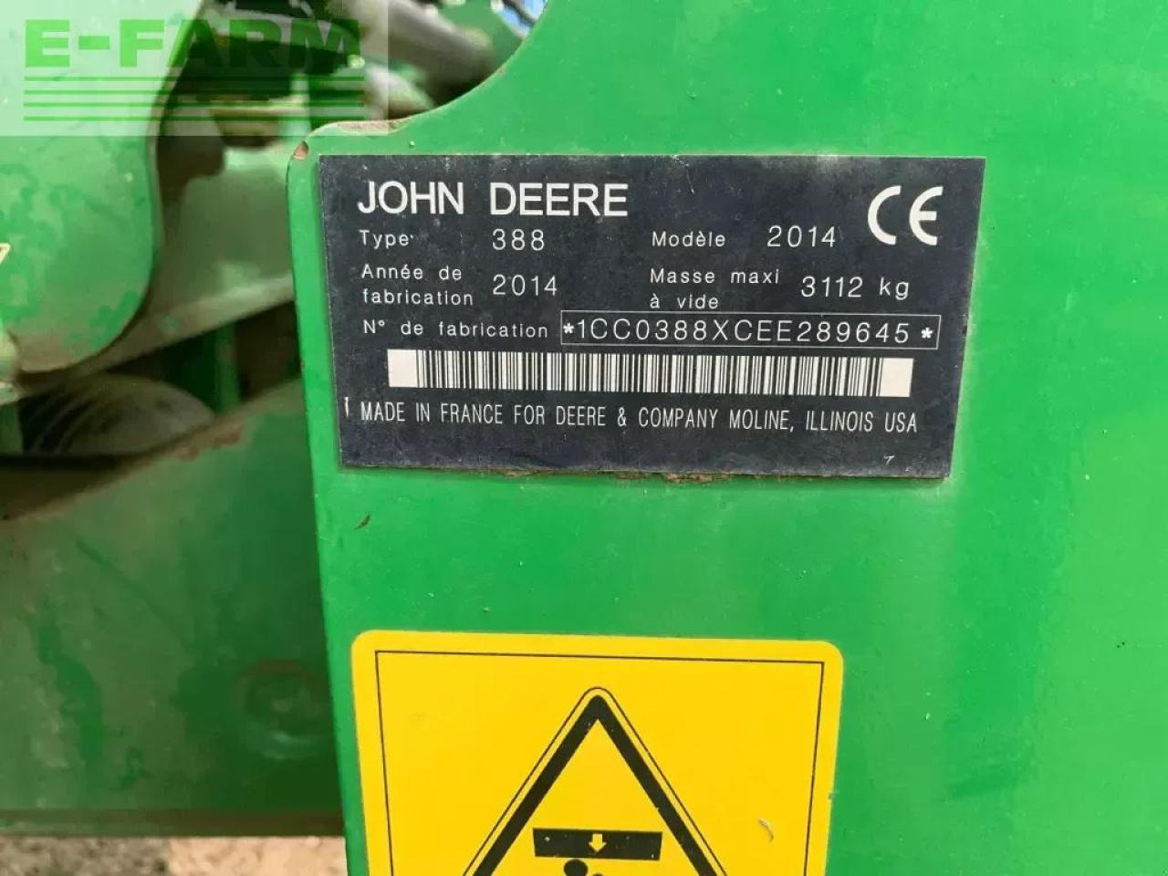 Falciatrice John Deere 388: foto 10