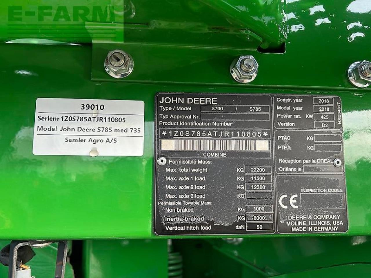 John Deere s785 - Mietitrebbia: foto 4 John Deere s785 - Mietitrebbia: foto 4