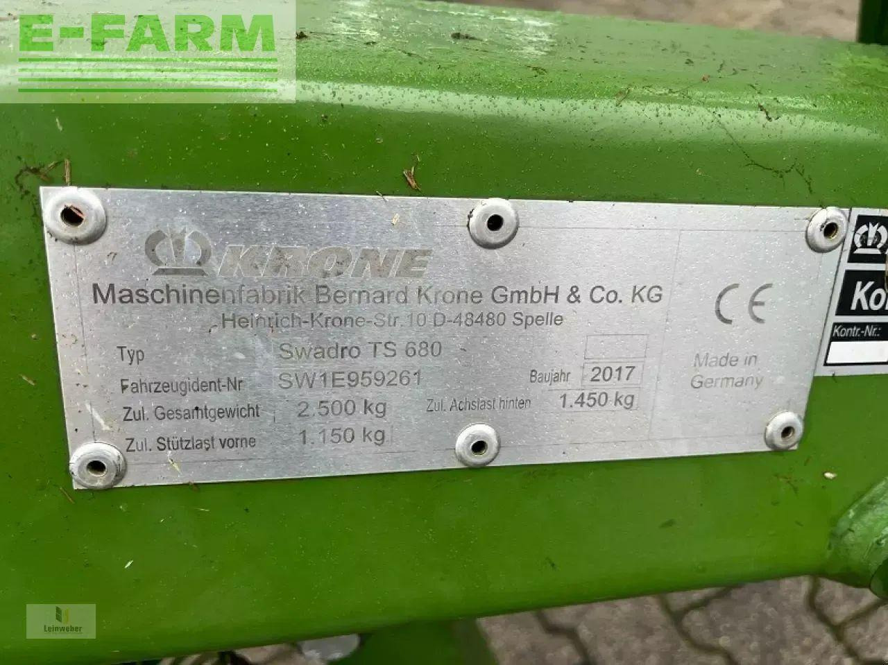 Krone swadro ts 680 - Voltafieno: foto 5 Krone swadro ts 680 - Voltafieno: foto 5
