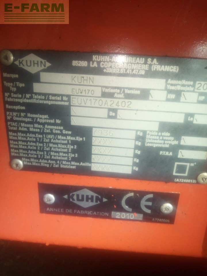 Kuhn Euromix 1040 - Macchina per l'allevamento: foto 4 Kuhn Euromix 1040 - Macchina per l'allevamento: foto 4