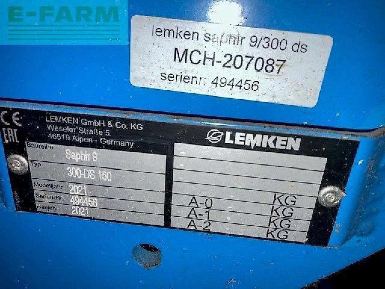 Lemken saphir 9/300 ds als nieuw - Seminatrice: foto 3 Lemken saphir 9/300 ds als nieuw - Seminatrice: foto 3