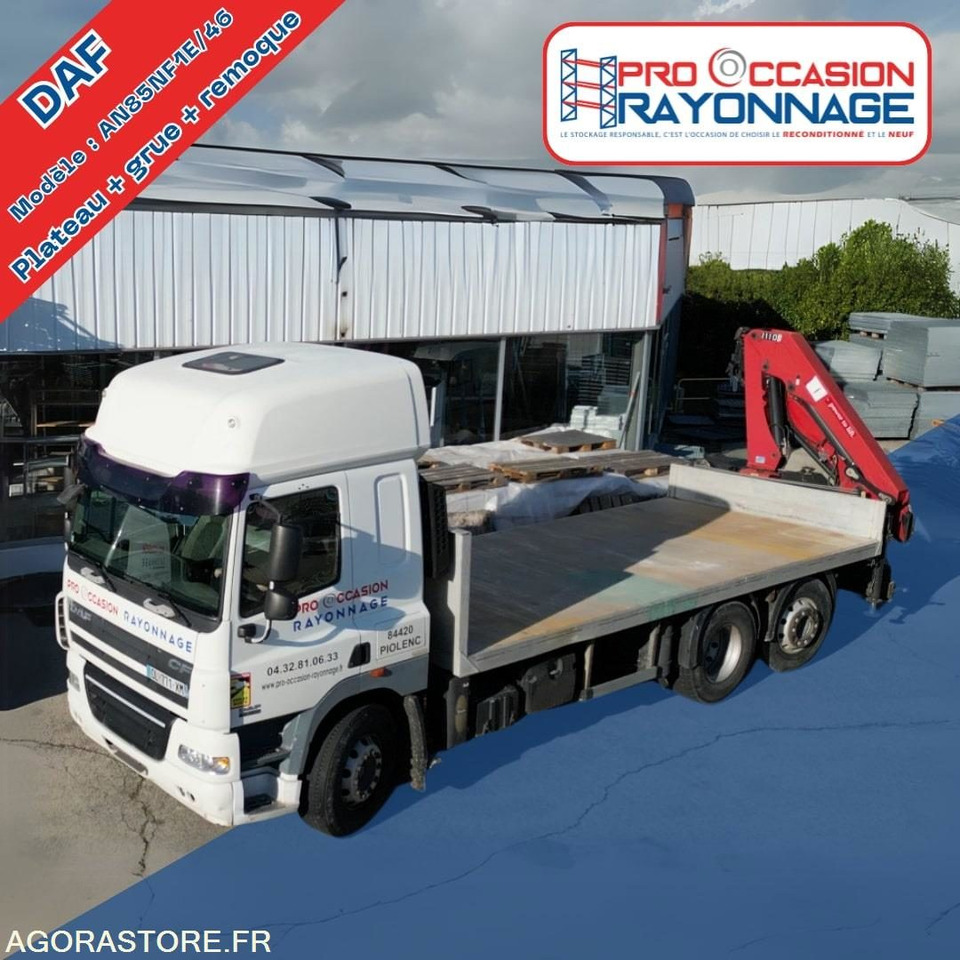 Camion DAF plateau avec grue HMF + Remorque Lecitrail – Prêt à travailler ! - Camion: foto 1 Camion DAF plateau avec grue HMF + Remorque Lecitrail – Prêt à travailler ! - Camion: foto 1