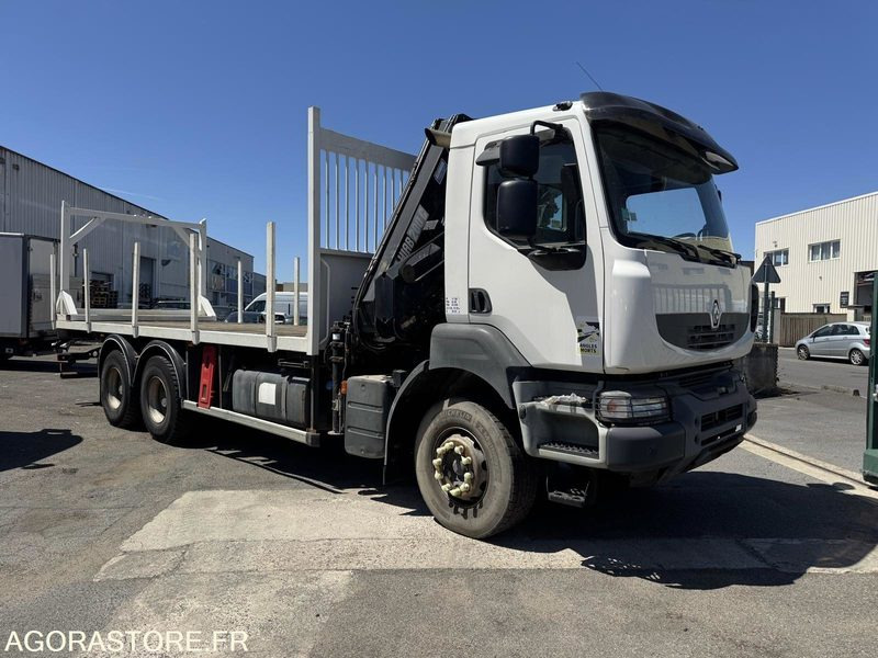 RENAULT KERAX 410.26 - CAMION PLATEAU GRUE - HIAB 200C - 2007 / 359000 - Camion: foto 2 RENAULT KERAX 410.26 - CAMION PLATEAU GRUE - HIAB 200C - 2007 / 359000 - Camion: foto 2