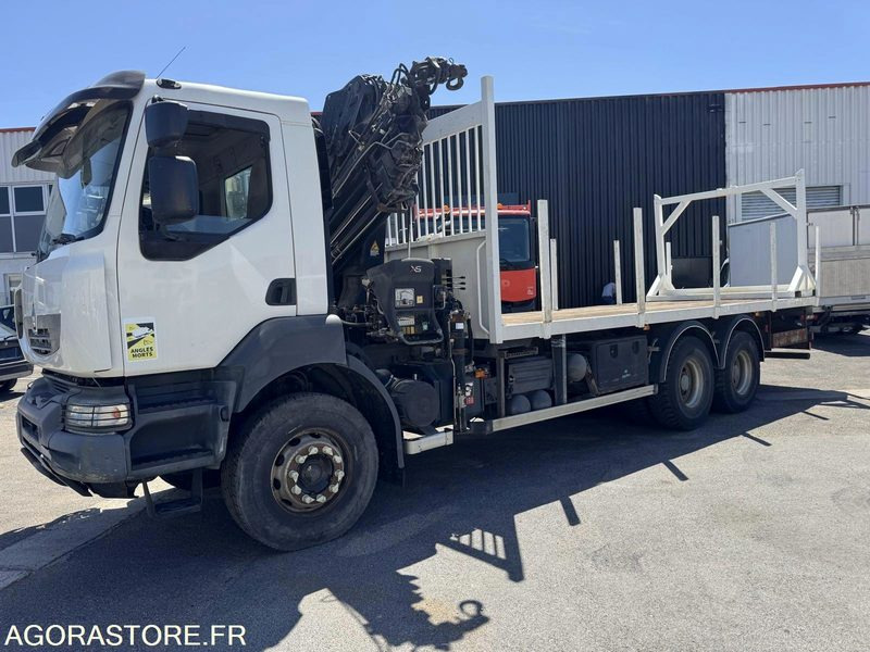 RENAULT KERAX 410.26 - CAMION PLATEAU GRUE - HIAB 200C - 2007 / 359000 - Camion: foto 3 RENAULT KERAX 410.26 - CAMION PLATEAU GRUE - HIAB 200C - 2007 / 359000 - Camion: foto 3