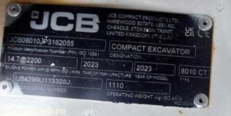 Mini Pelle 1T JCB 8010CTS + Remorque - 2023 / (NEUVE) 19 HEURES (EMF201) - Miniescavatore: foto 4 Mini Pelle 1T JCB 8010CTS + Remorque - 2023 / (NEUVE) 19 HEURES (EMF201) - Miniescavatore: foto 4