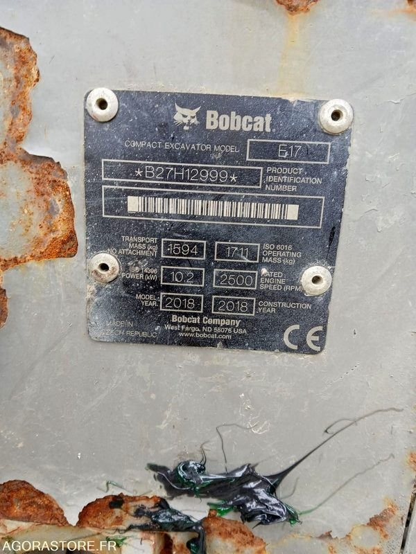 Mini pelle Bobcat E17 avec 2 godets - Escavatore: foto 2 Mini pelle Bobcat E17 avec 2 godets - Escavatore: foto 2