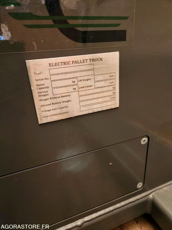 Transpalette électrique 1500kg - neuf - Transpallet: foto 2 Transpalette électrique 1500kg - neuf - Transpallet: foto 2