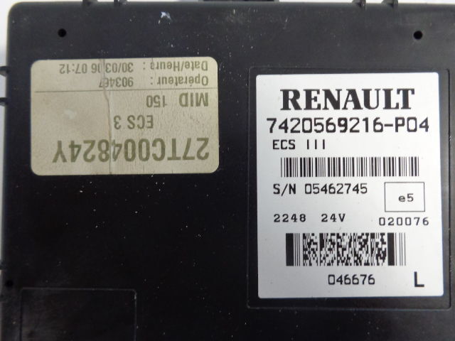 Renault ECS control units 7420569216, 7420569216, 7420569216 "WORLDWIDE - ECU per Camion: foto 5 Renault ECS control units 7420569216, 7420569216, 7420569216 "WORLDWIDE - ECU per Camion: foto 5
