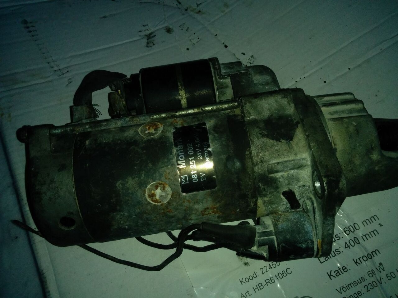Mercedes-Benz 081251002 Mercedes-Benz 906 - Starter per Autobus: foto 2 Mercedes-Benz 081251002 Mercedes-Benz 906 - Starter per Autobus: foto 2