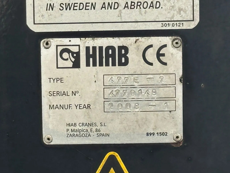 Camion con gru DAF CF 85.460 8X2 HIAB 477E-7 + JIB 75X + REMOTE CONTROL: foto 15 Camion con gru DAF CF 85.460 8X2 HIAB 477E-7 + JIB 75X + REMOTE CONTROL: foto 15