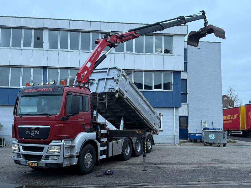 MAN TGS 35.480 8X4 + HMF 2420-K3 REMOTE + TIPPER - Camion con gru: foto 2 MAN TGS 35.480 8X4 + HMF 2420-K3 REMOTE + TIPPER - Camion con gru: foto 2