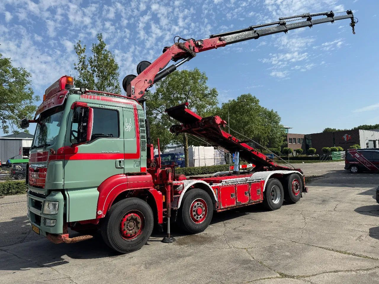 MAN TGS 35.480 8X4 HMF 2420 K5 + HMF ABLE + REMOTE C - Autocarro scarrabile, Camion con gru: foto 2 MAN TGS 35.480 8X4 HMF 2420 K5 + HMF ABLE + REMOTE C - Autocarro scarrabile, Camion con gru: foto 2