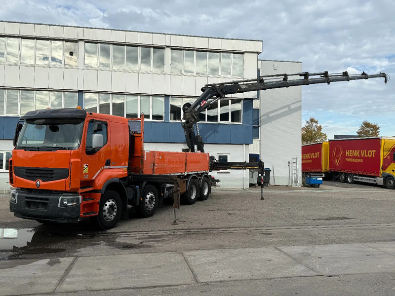 Renault Premium 430 8X4 EEV + HIAB 477 E-7 HIPRO + REMOTE - Autocarro con pianale/ Cassone fisso, Camion con gru: foto 1 Renault Premium 430 8X4 EEV + HIAB 477 E-7 HIPRO + REMOTE - Autocarro con pianale/ Cassone fisso, Camion con gru: foto 1