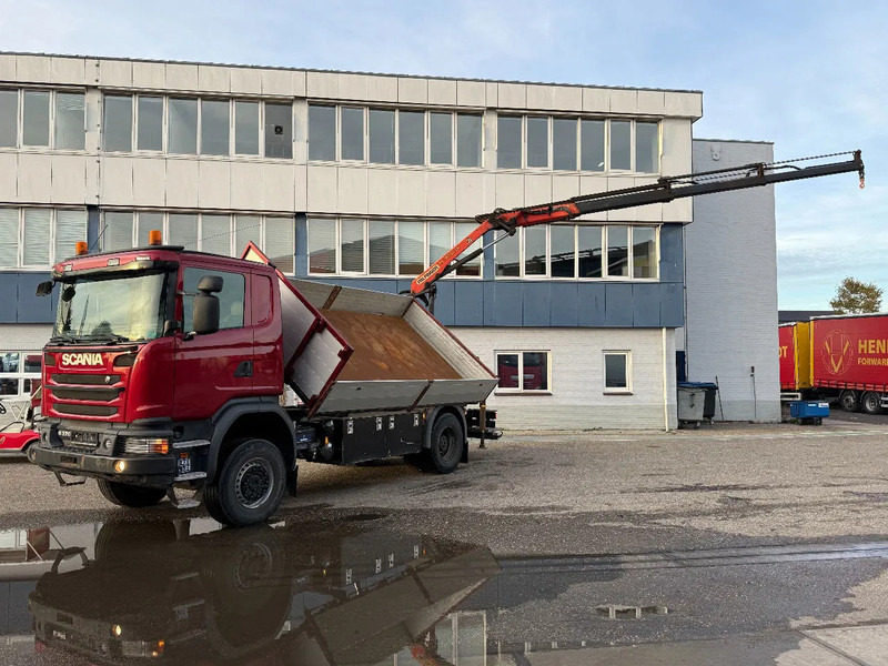 Scania G370 4X4 EURO 6 + 3-SIDE TIPPER + PALFINGER PK9002 + REMOTE - Camion con gru: foto 2 Scania G370 4X4 EURO 6 + 3-SIDE TIPPER + PALFINGER PK9002 + REMOTE - Camion con gru: foto 2