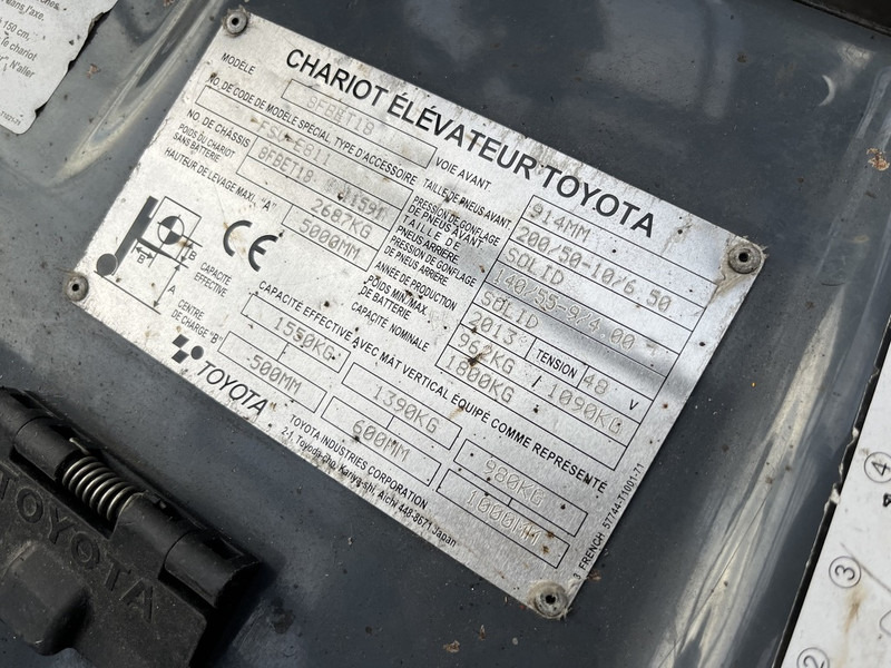 Carrello elevatore elettrico Toyota 8 FBET 18: foto 12