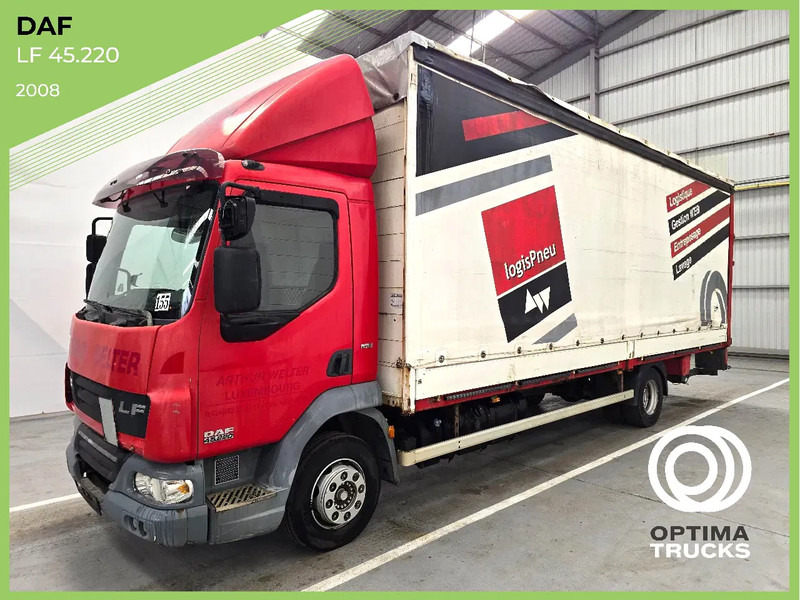 DAF LF 45 220 / EURO 5 / AIRCO / MANUEL / DHOLLANDIA 2000kg - Camion centinato: foto 1 DAF LF 45 220 / EURO 5 / AIRCO / MANUEL / DHOLLANDIA 2000kg - Camion centinato: foto 1