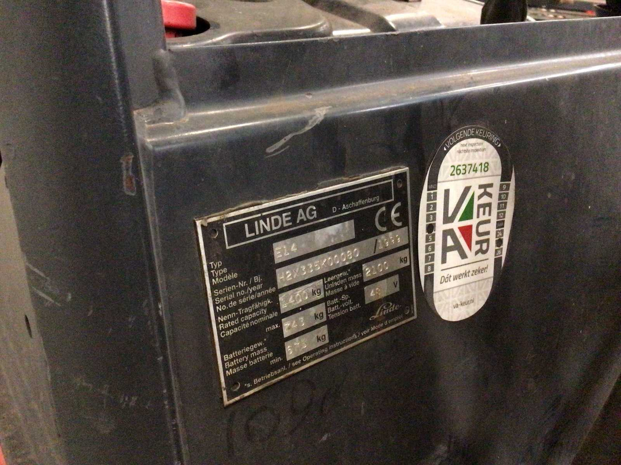 Carrello elevatore 1999 LINDE E14 FORKLIFT: foto 9