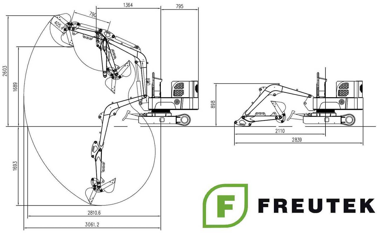 FREUTEK EKN0015 HEAVY DUTY DIESEL MINI-EXCAVATOR 8,6 KW - Miniescavatore: foto 2 FREUTEK EKN0015 HEAVY DUTY DIESEL MINI-EXCAVATOR 8,6 KW - Miniescavatore: foto 2