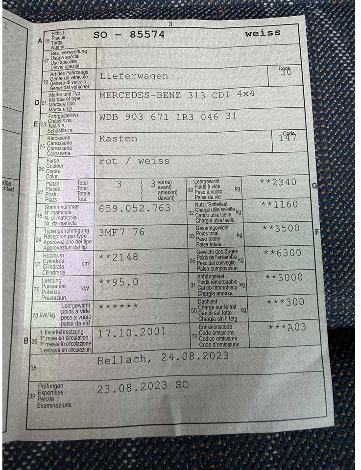 2001 MERCEDES-BENZ 313 CDI 4X4 CAMPER / VAN - Furgone: foto 4 2001 MERCEDES-BENZ 313 CDI 4X4 CAMPER / VAN - Furgone: foto 4