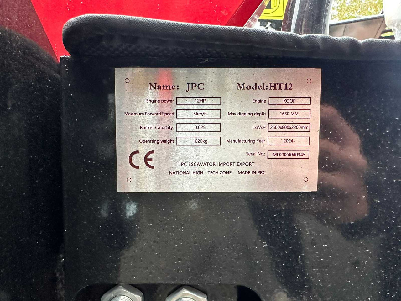 Miniescavatore JPC HT12: foto 14