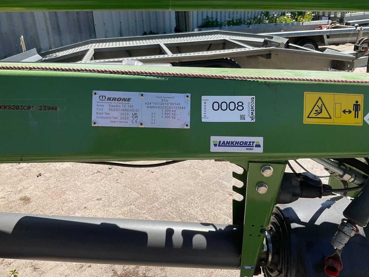 Krone KS203C1-Swadro TC 760 - Rimorchio agricolo: foto 5 Krone KS203C1-Swadro TC 760 - Rimorchio agricolo: foto 5