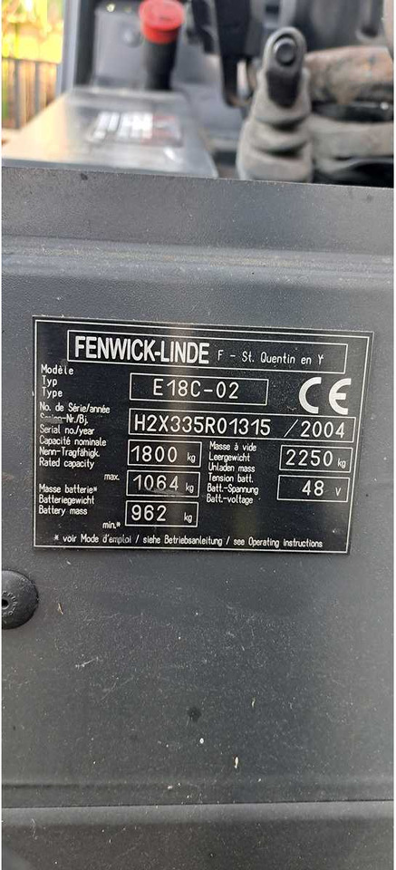 Carrello elevatore LINDE - E18C-02 - 2004 - FORKLIFT TRUCKS: foto 7 Carrello elevatore LINDE - E18C-02 - 2004 - FORKLIFT TRUCKS: foto 7