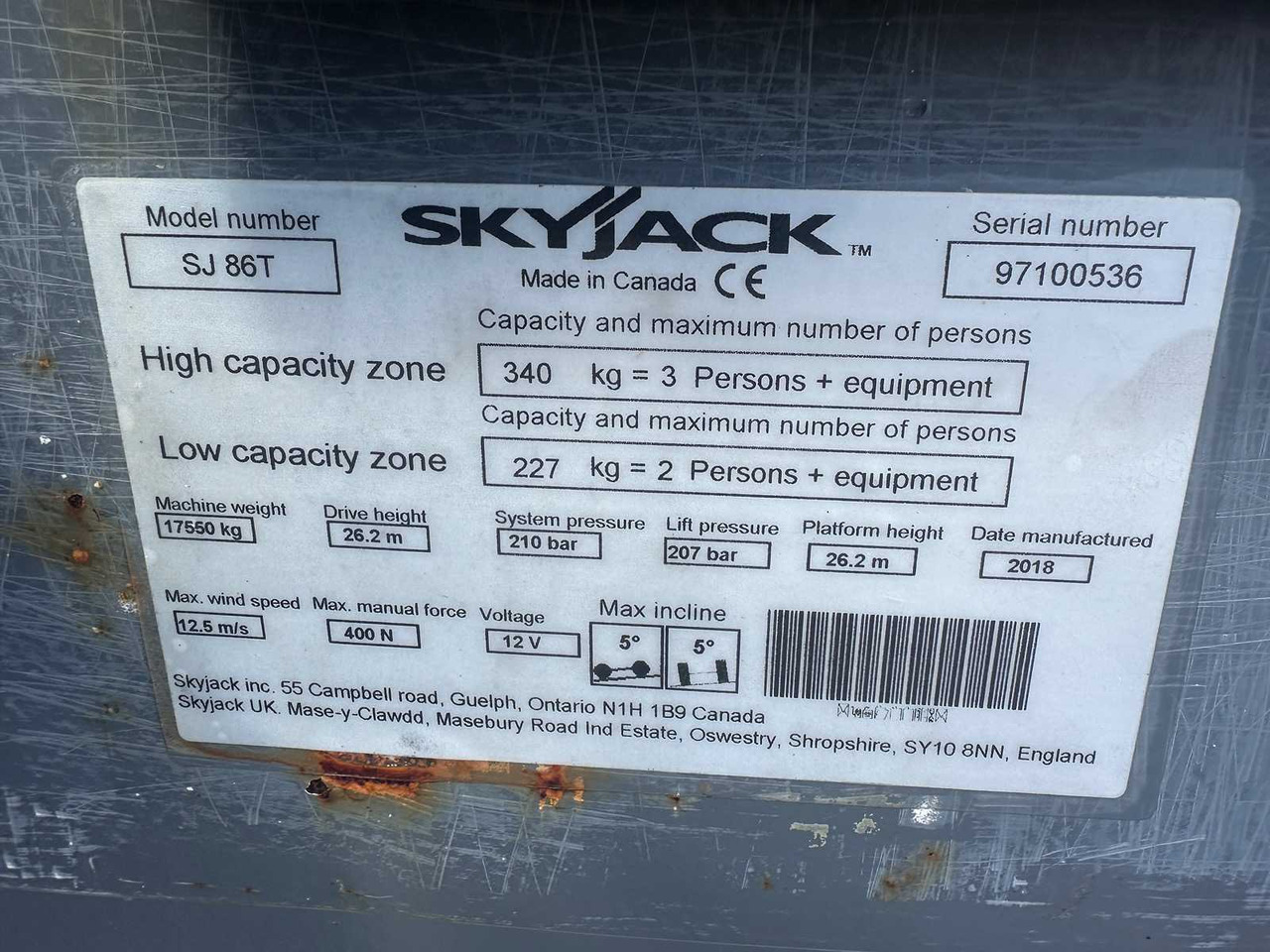 Piattaforma aerea Skyjack SJ86T: foto 32