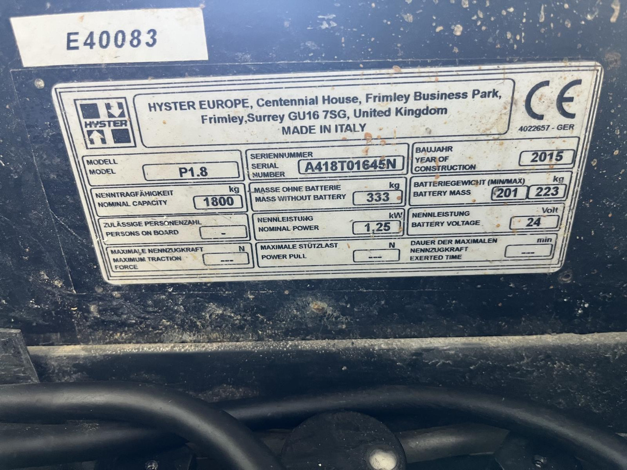 Hyster P1.8 - Transpallet: foto 4 Hyster P1.8 - Transpallet: foto 4