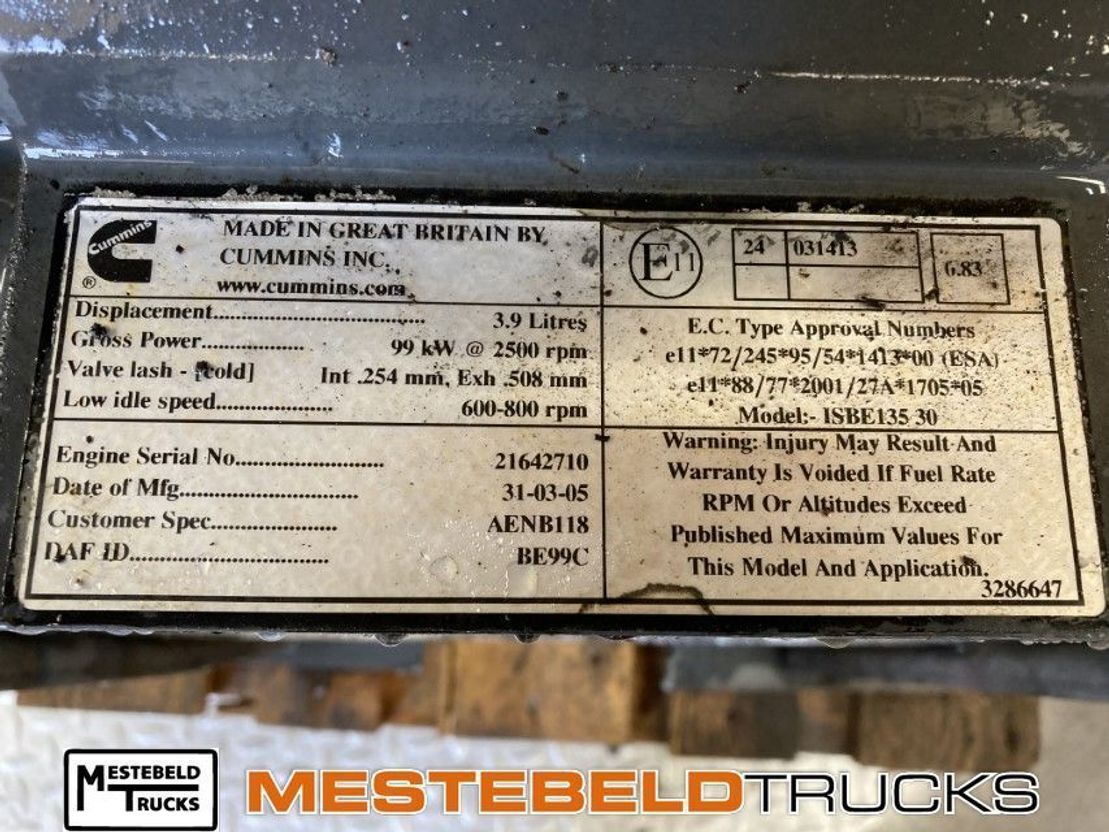 DAF Motor 385 BE - Motore per Camion: foto 5 DAF Motor 385 BE - Motore per Camion: foto 5