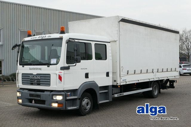 MAN 12.240 TGL, DOKA, LBW, AHK, Klima, 6 Sitze - Camion centinato: foto 1 MAN 12.240 TGL, DOKA, LBW, AHK, Klima, 6 Sitze - Camion centinato: foto 1