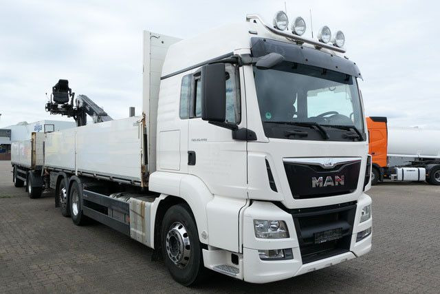 MAN 26.440 TGS LL 6x2, Kran Fassi F195AS.22, AHK, AC - Autocarro con pianale/ Cassone fisso, Camion con gru: foto 2 MAN 26.440 TGS LL 6x2, Kran Fassi F195AS.22, AHK, AC - Autocarro con pianale/ Cassone fisso, Camion con gru: foto 2