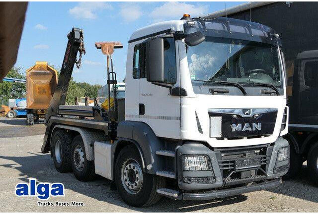 MAN 26.460 TGS 6x2, Hiab FTR18, Funk, Vorlauflenk,AC - Camion con sistema di cavi: foto 1 MAN 26.460 TGS 6x2, Hiab FTR18, Funk, Vorlauflenk,AC - Camion con sistema di cavi: foto 1
