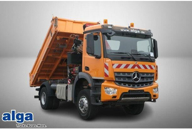 Mercedes-Benz 1835 AK Arocs 4x4, Meiller, Fassi F135AC, Funk - Autocarro ribaltabile: foto 1 Mercedes-Benz 1835 AK Arocs 4x4, Meiller, Fassi F135AC, Funk - Autocarro ribaltabile: foto 1