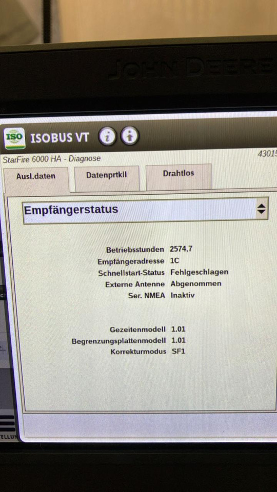 John Deere SF6000 - Sistema di navigazione per Macchina agricola: foto 5 John Deere SF6000 - Sistema di navigazione per Macchina agricola: foto 5