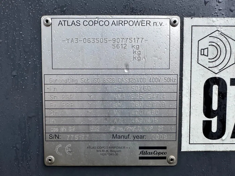 Atlas-Copco QAS 325 VOD Volvo Leroy Somer 325 kVA Silent Rental generatorset - Gruppo elettrogeno: foto 4 Atlas-Copco QAS 325 VOD Volvo Leroy Somer 325 kVA Silent Rental generatorset - Gruppo elettrogeno: foto 4