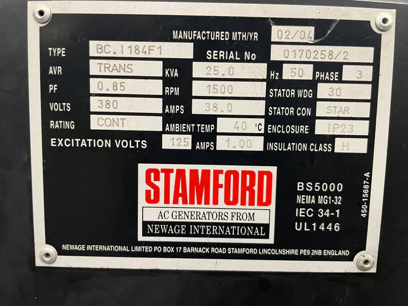 Gruppo elettrogeno Hatz 2M40H Stamford 25 kVA generatorset: foto 5