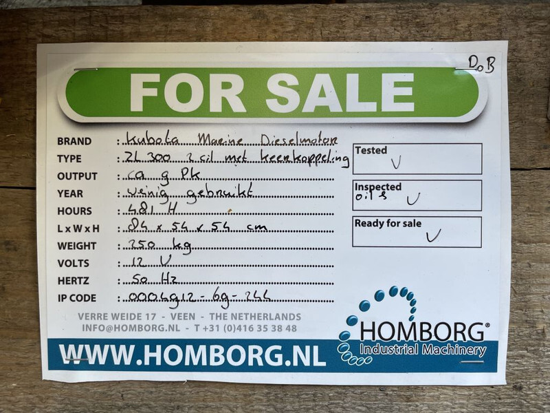 Motore Kubota 2 cilinder 9 PK Marine Motor met ZF Keerkoppeling: foto 12